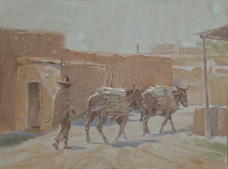 Wood Sellers of Taos by Kim Mackey