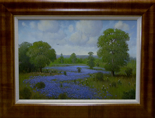 Thistles & Bluebonnets (framed) by Cal Gaspard