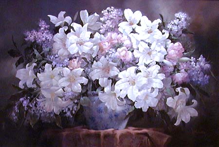 Vase of Day Lilies by Victor Santos
