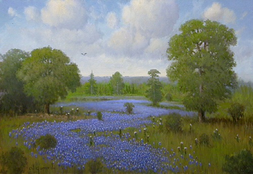Thistles & Bluebonnets by Cal Gaspard
